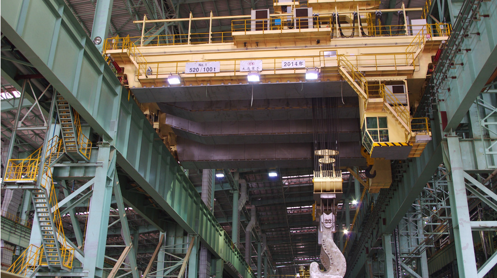宝钢湛江钢铁520吨铸造起重机