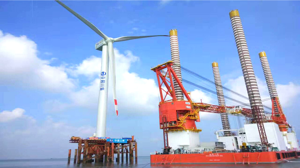 福建福清兴化湾5兆瓦风力发电机整机