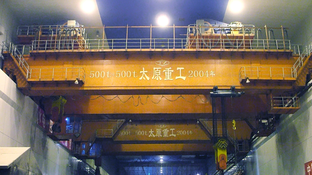 龙滩水电站500吨+500吨桥式起重机